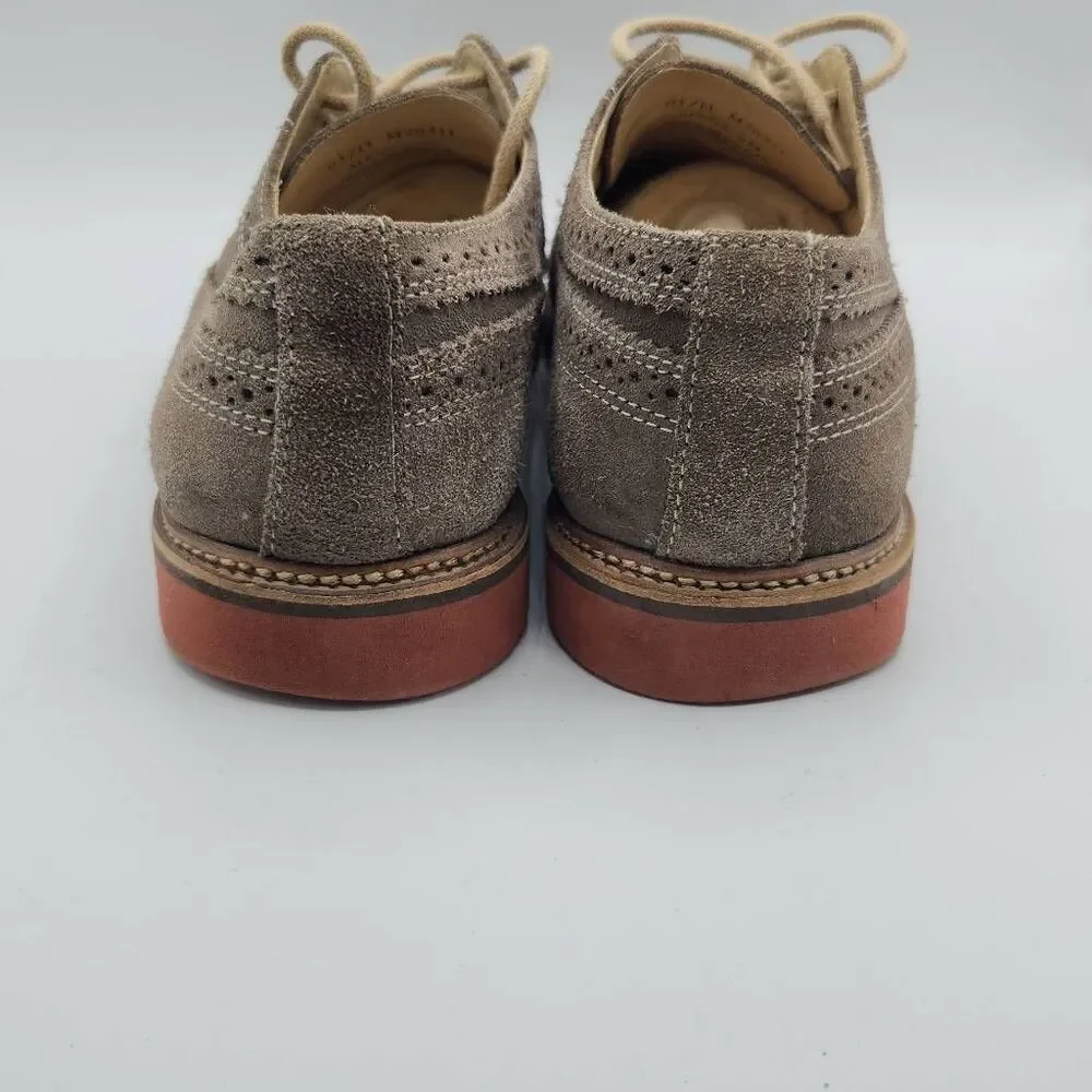 1901 Wingtip Oxford Shoes Mens 9 Tannish Gray Leather City Business Casual